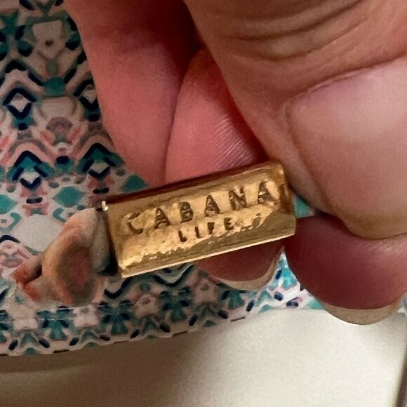 New Cabana Life Upf 50 Preppy Palm 3 Piece Bikini Set Sz S - Picture 11 of 13